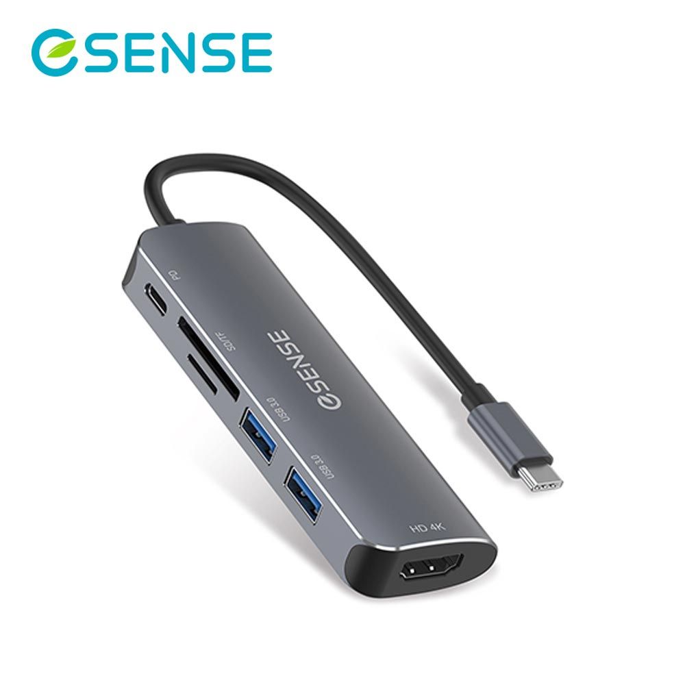  【ESENSE 逸盛】H585 Type-C TO HDMI/USB/SD轉接器