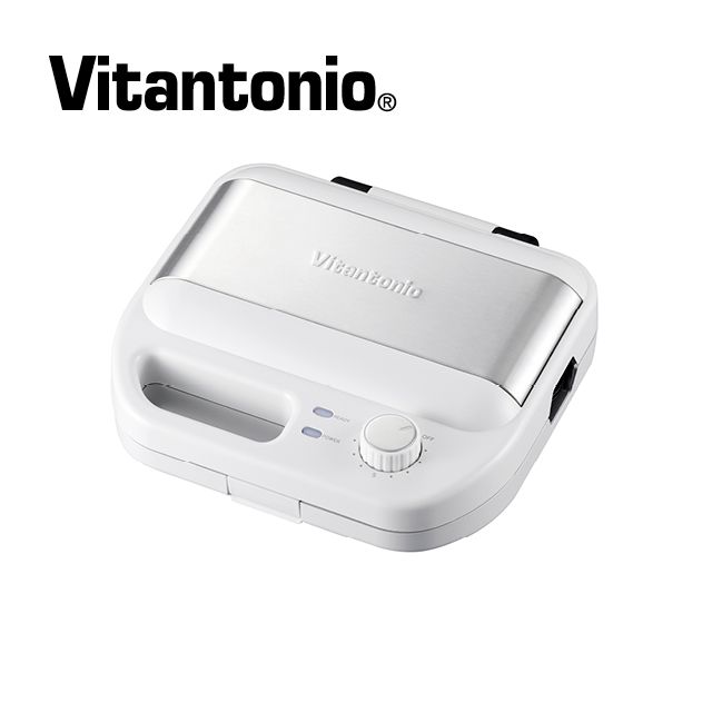  【Vitantonio】小V多功能計時鬆餅機《雪花白》【福利品】