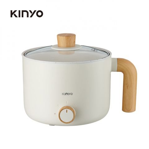 【KINYO】FP-0876 多功能陶瓷美食鍋 珍珠白陶瓷內膽/雙層防燙鍋身