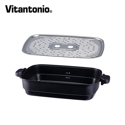 【Vitantonio】電烤盤專用燉煮深鍋 含蒸架2.4L大容量全家享用樂趣多