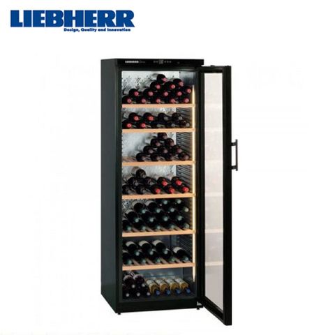 【LIEBHERR 利勃】獨立式單溫紅酒櫃 WKb4612 黑色源自德國追求頂尖品質