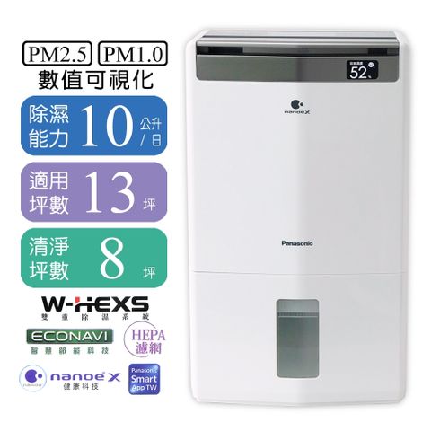 Panasonic 國際牌 F-Y20JH 10L 智慧清淨除濕機