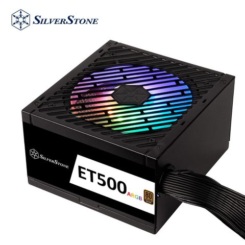 【SilverStone 銀欣】ET500-ARGB 銅牌 500W ATX 電源供應器500W/80+銅牌認證/三年保固