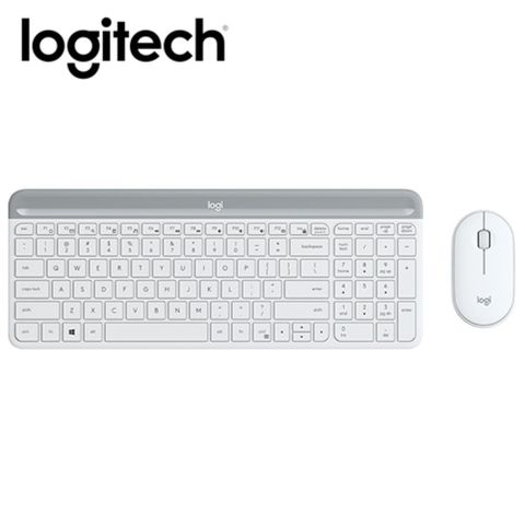 Logitech 羅技 MK470 超薄無線鍵鼠組/珍珠白