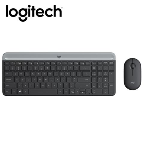 Logitech 羅技 MK470 超薄無線鍵鼠組/石墨黑