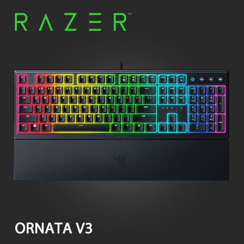 Razer ORNATA V3 雨林狼蛛 V3 機械式薄膜混合電競鍵盤 [中文]