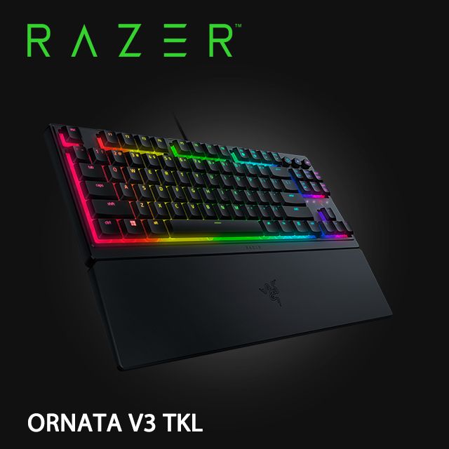 RAZER 雷蛇 ORNATA V3 TENKEYLESS  雨林狼蛛 V3 TKL 機械式薄膜混合 電競鍵盤