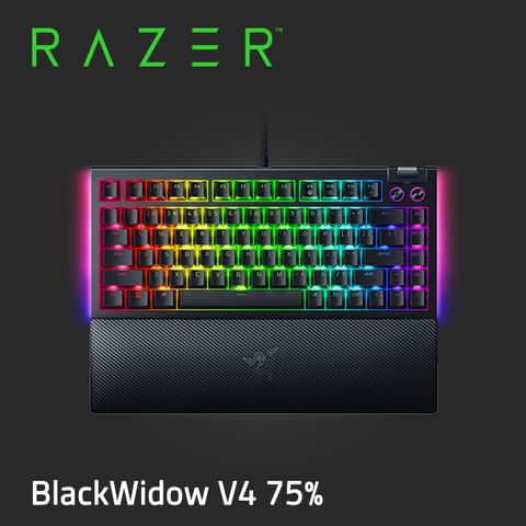 Razer BlackWidow V4 75% 黑寡婦 V4 75%幻彩版機械式電競鍵盤(英文)
