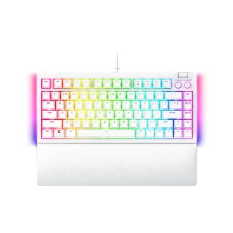 Razer BlackWidow V4 75% 黑寡婦 V4 75%幻彩版機械式電競鍵盤(白色/英文)