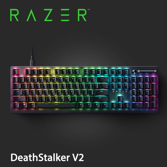 RAZER 雷蛇 DeathStalker V2  噬魂金蝎 V2 電競鍵盤 (英文/紅軸)