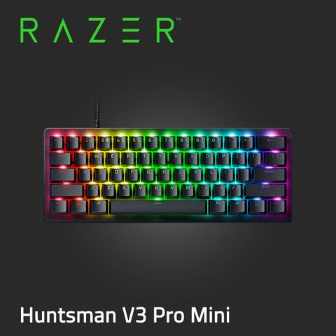 RAZER 雷蛇 Huntsman V3 Pro Mini 獵魂光蛛機械式鍵盤(光學軸/中文)