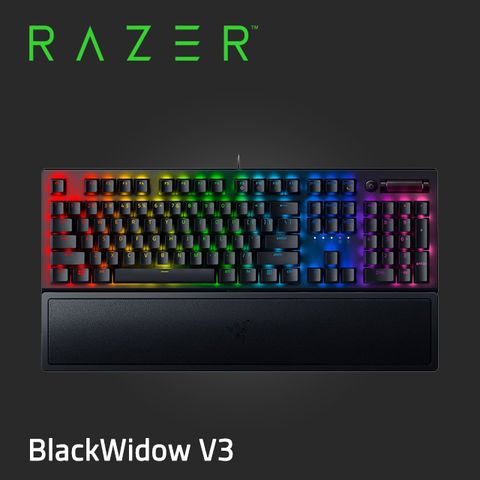 RAZER 雷蛇 BlackWidow V3 黑寡婦蜘蛛 V3 幻彩版機械電競鍵盤 (綠軸/中文)