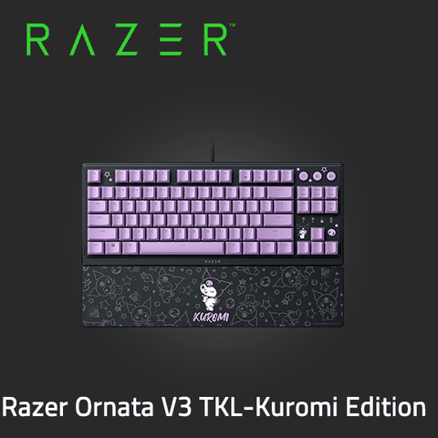 Razer Ornata V3 Tenkeyless 雨林狼蛛 V3 TKL-酷洛米聯名款 機械式薄膜混合 電競鍵盤