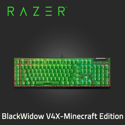 Razer BlackWidow V4 X Minecraft 限定版 機械式遊戲鍵盤