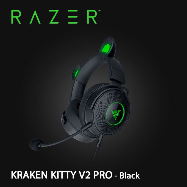 RAZER KRAKEN KITTY V2 PRO-Black 雷蛇北海巨妖KITTY V2 PRO -黑幻彩版