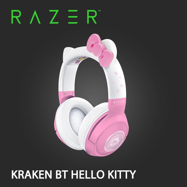 RAZER 雷蛇KRAKEN BT HELLO KITTY 聯名特別版北海巨妖藍牙電競耳機