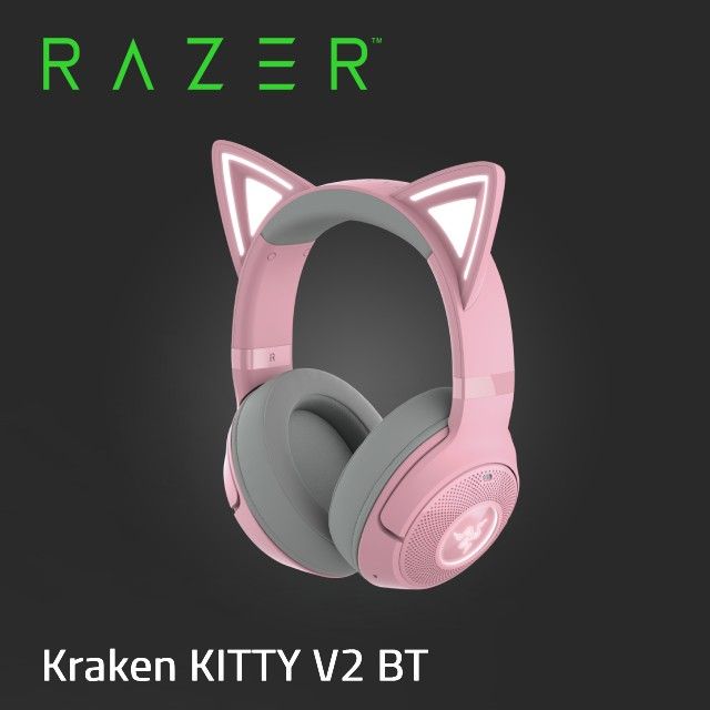 RAZER 雷蛇 Kraken KITTY V2 BT 貓耳造型藍牙耳機 RZ04-04860100-R3M1