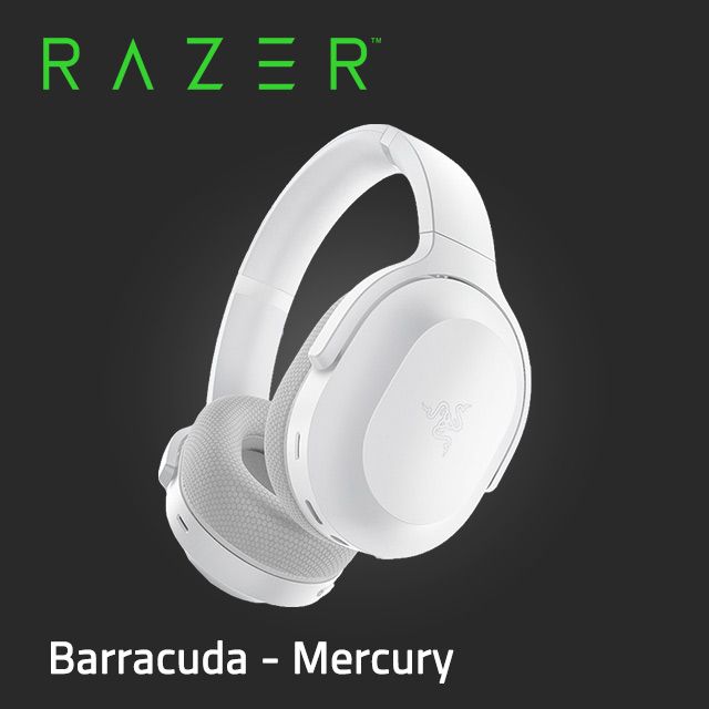 RAZER 雷蛇 Barracuda -Mercury 梭魚-水銀白 無線耳機