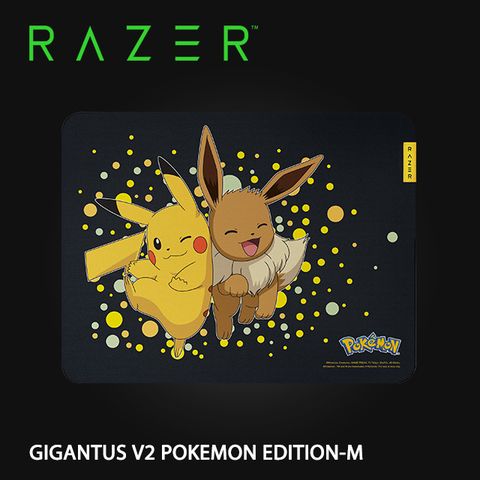 RAZER 雷蛇 GIGANTUS V2 POKEMON EDITION-M 巨甲蟲滑鼠墊 寶可夢聯名款-M