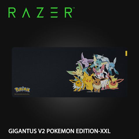 RAZER 雷蛇 GIGANTUS V2 POKEMON EDITION-XXL  巨甲蟲滑鼠墊 寶可夢聯名款-XXL