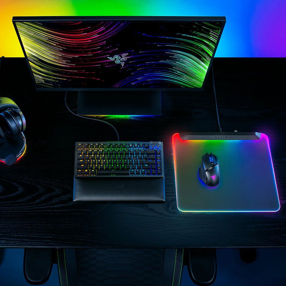 RAZER 雷蛇 Firefly V2 Pro 烈焰神蟲幻彩版鼠墊 Phantom Green