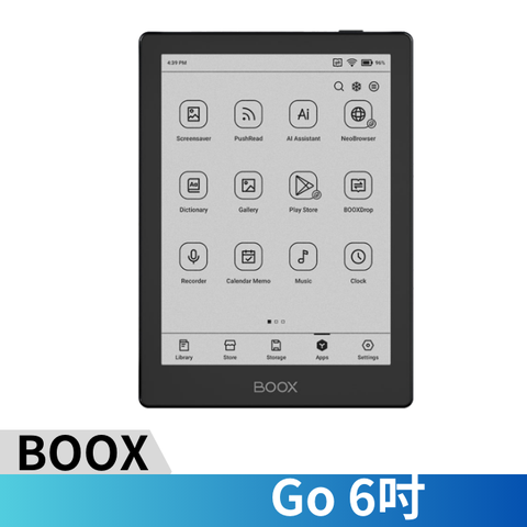 BOOX 文石 Go 6 吋電子閱讀器 - 黑色