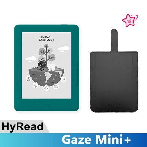 HyRead Gaze Mini+ 6吋電子紙閱讀器(石墨綠) 收納套組