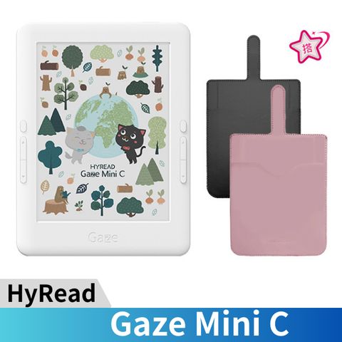 HyRead 凌網 Gaze Mini C 6吋電子紙閱讀器 白32G(殼套組A)