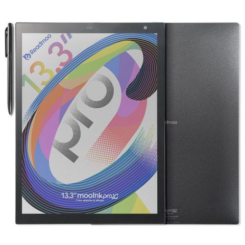 mooInk Pro 2C_13.3 吋彩色電子書閱讀器 黑128GB(殼套組)