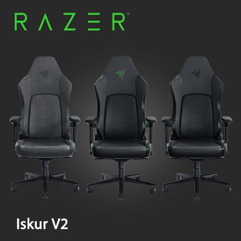 雷蛇Razer Iskur V2 電競椅-(綠/黑/布織灰)
