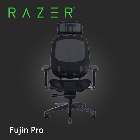 雷蛇Razer Fujin Pro風靈網狀人體工學電競椅 專業版 (需自行組裝)(RZ38-04940100-R3U1)