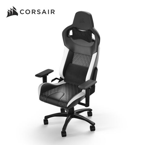 CORSAIR T1 RACE 皮革電競椅-黑+白(含安裝)