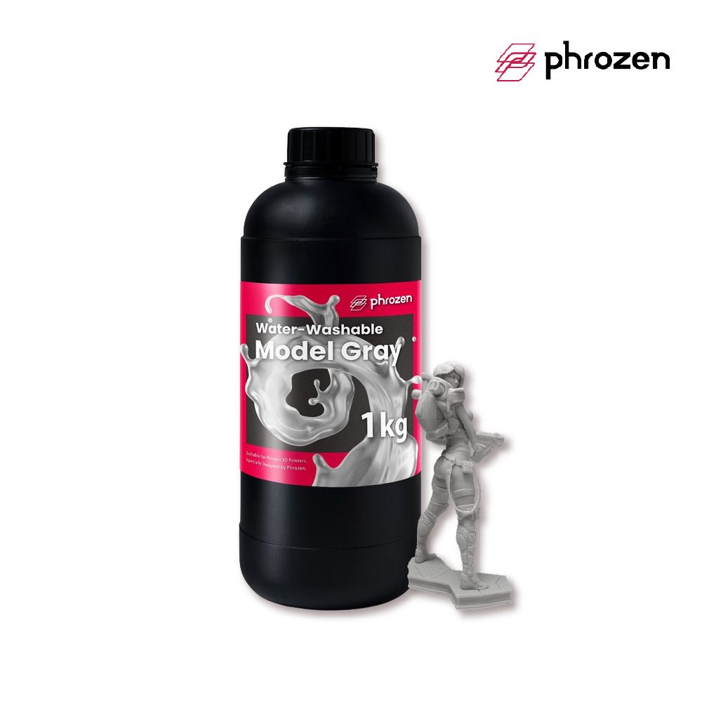 Phrozen 普羅森 Water-Washable 可水洗高速列印樹脂 - 模型灰(1KG裝) 3D列印耗材