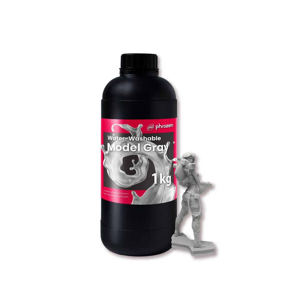 Phrozen 普羅森 Water-Washable 可水洗高速列印樹脂 - 模型灰(1KG裝) 3D列印耗材