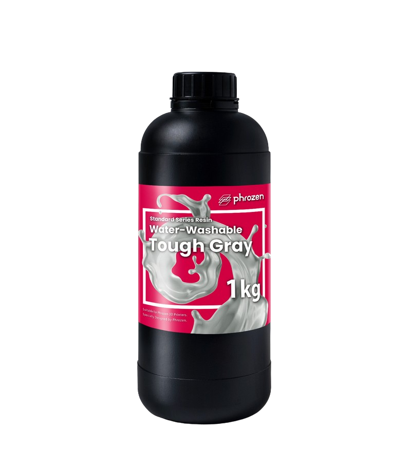 Phrozen 普羅森 Water-Washable 可水洗韌性樹脂 - 灰色(1KG裝)3D列印耗材