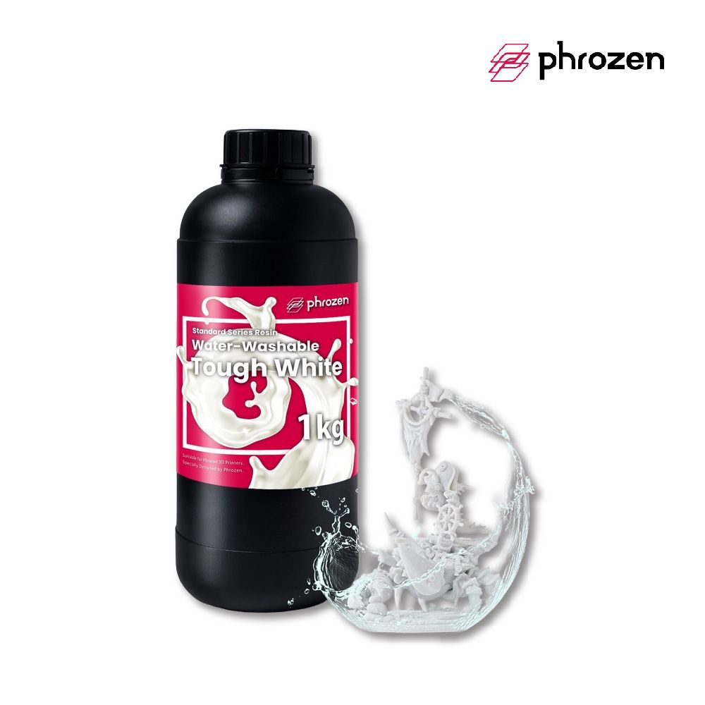 Phrozen 普羅森 Water-Washable 可水洗韌性樹脂 - 白色(1KG裝)3D列印耗材