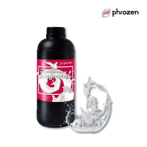 Phrozen 普羅森 Water-Washable 可水洗韌性樹脂 - 白色(1KG裝)3D列印耗材