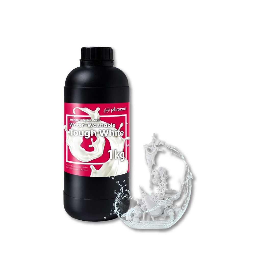 Phrozen 普羅森 Water-Washable 可水洗韌性樹脂 - 白色(1KG裝)3D列印耗材