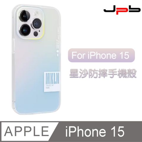 JPB 日本橋 [  ] iPhone 15 6.1吋 繽紛果凍透明防摔手機殼 藍色