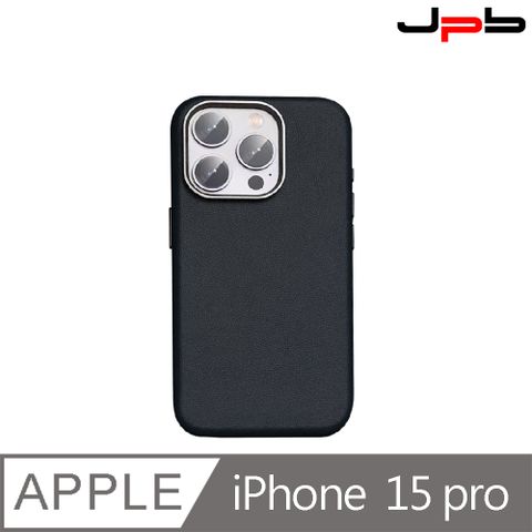[ JPB ] iPhone 15 Pro 6.1吋 Magsafe磁吸皮革防摔手機殼 黑色