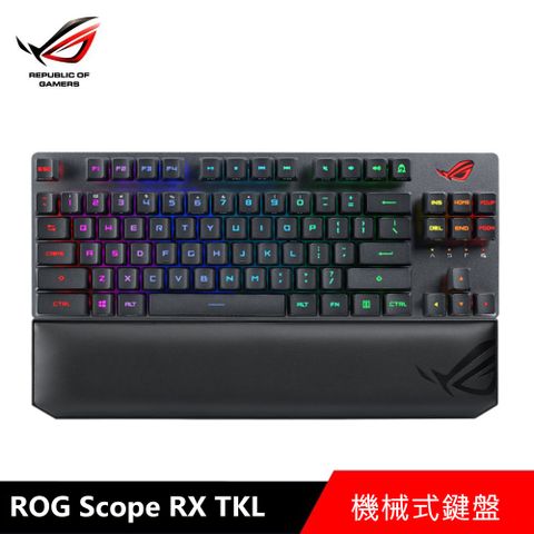 【ASUS 華碩】ROG SCOPE RX Wireless Deluxe TKL 無線電競鍵盤 紅軸