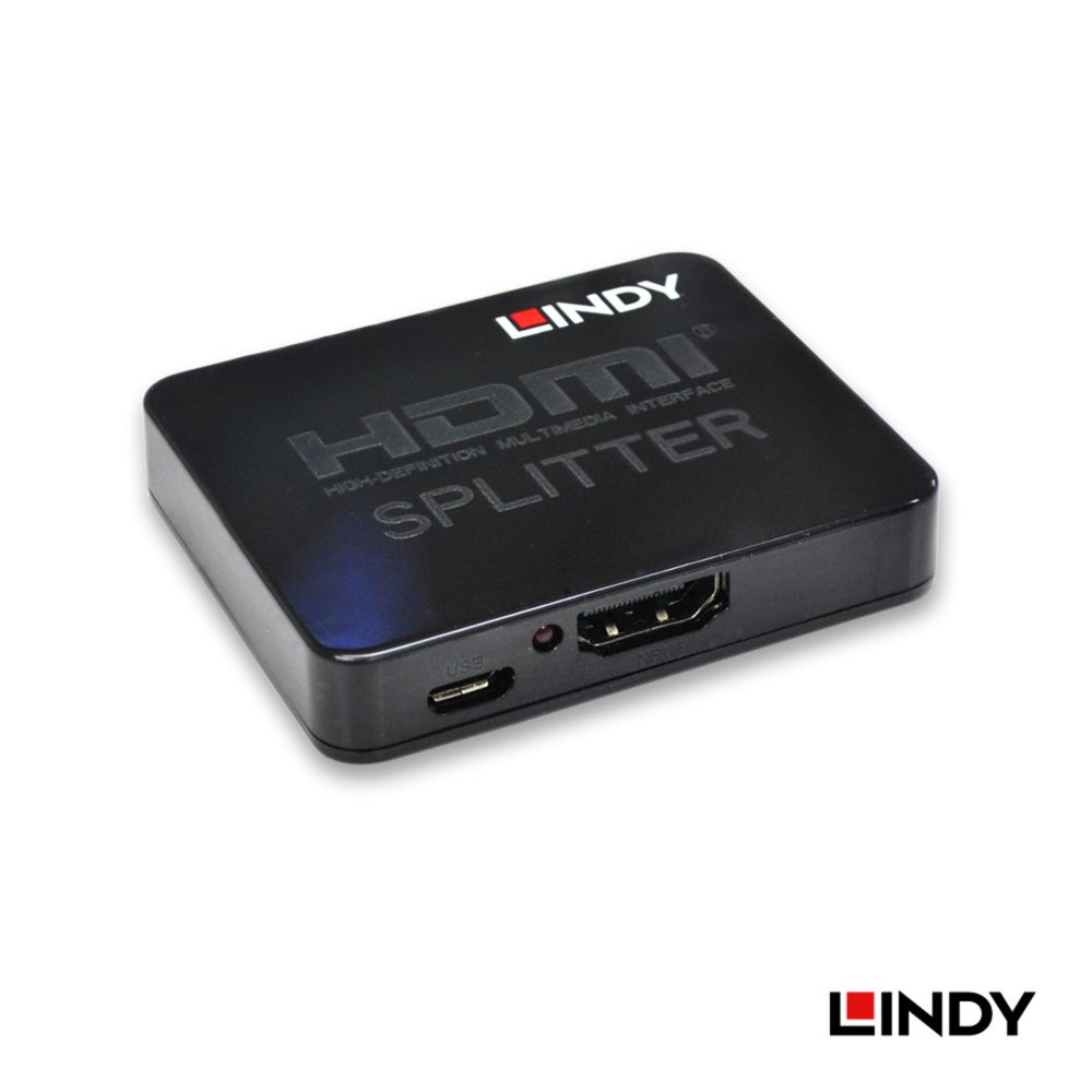 LINDY 林帝 迷你型HDMI1.4 10.2G 一進二出分配器