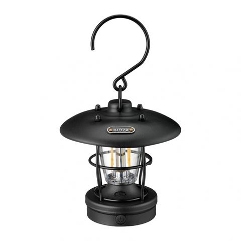 【KINYO】CP-28 復古LED金屬露營燈 黑色