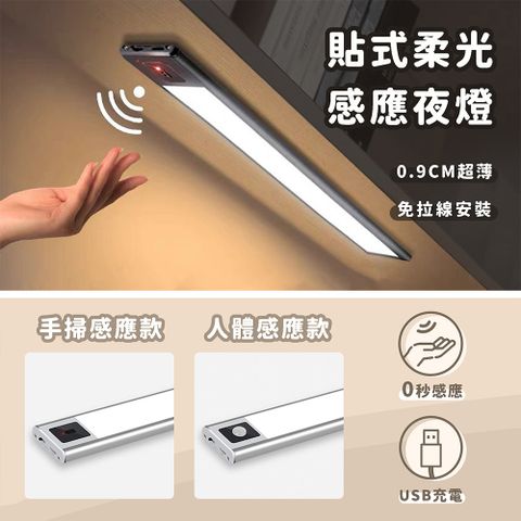 JPB 日本橋 LED 柔光無線夜燈手掃感應燈 夜幕黑 40cm