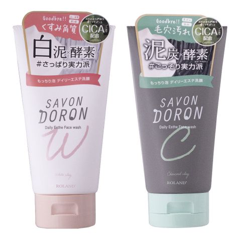 日本SAVON DORON炭泥的彈性泡沫 淨空毛穴髒汙 讓您的肌膚光滑無比!SAVON DORON 酵素洗面乳120g