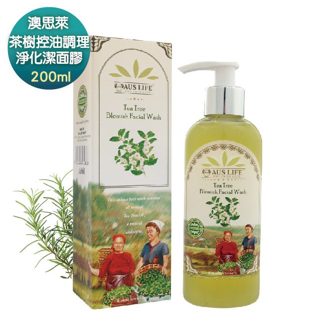 AUS LIFE 澳思萊 茶樹控油調理淨化潔面膠200ml