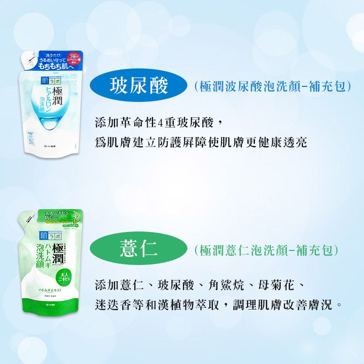 ROHTO 肌研 極潤泡沫潔面乳(140ml/補充包)2入組/2款可選-日本境內版