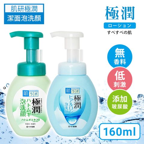 【ROHTO 肌研】極潤保濕泡洗顏(160ml/2入組)2款可選-日本境內版