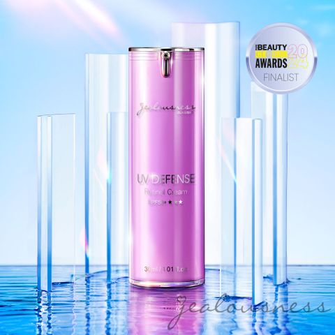 Jealousness婕洛妮絲 鳶尾花A醇防曬素顏霜SPF50+★★★30ml(紫色防曬霜)