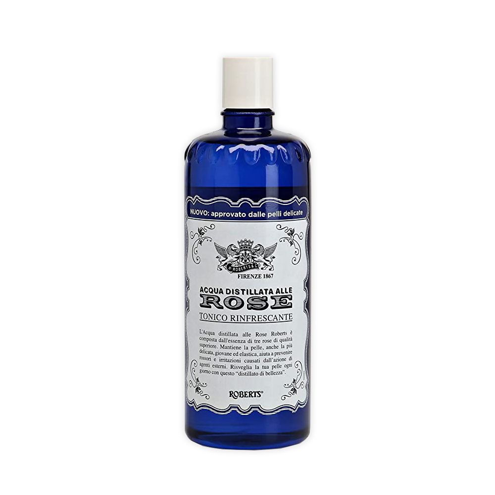  義大利Manetti Roberts-經典蒸餾玫瑰化妝水300ml/深藍瓶(植萃精華保濕提亮,修護緊緻妝前濕敷,曬後紓緩清潔保養)